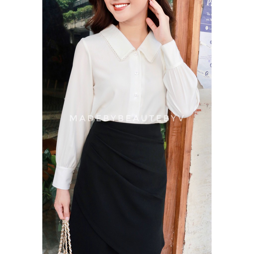 BEAUTEBYV - Chân váy xếp ly xéo Ivy | BigBuy360 - bigbuy360.vn