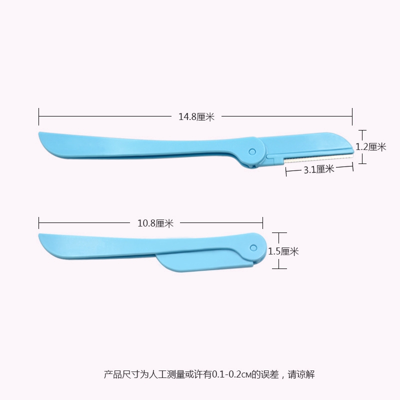 Dụng cụ cạo lông mày MOLAMGO với lưỡi cạo nhỏ bằng thép không gỉ thiết kế gấp gọn