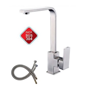 Vòi rửa chén Vòi rửa bát vuông nóng lạnh inox 304