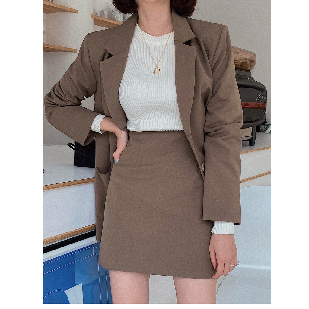 Chân Váy Form Dáng Chữ A Basic Hàn Quốc ( có quần trong ) | BigBuy360 - bigbuy360.vn