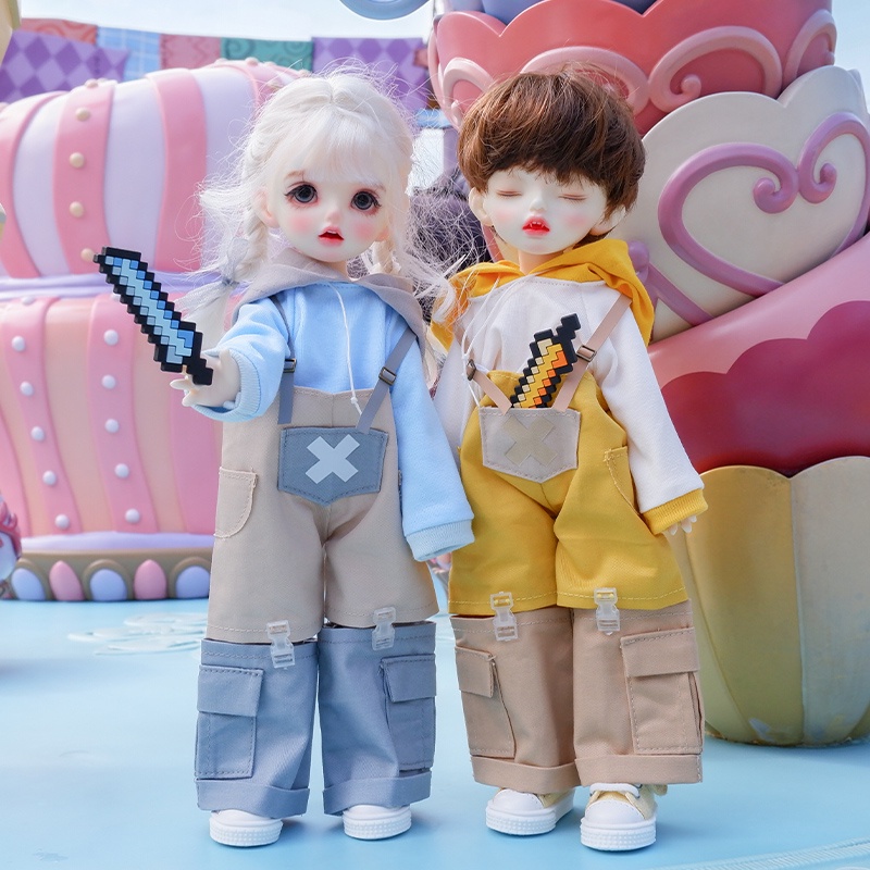 Set quần áo yếm tỉ lệ 1/6 30cm cho búp bê