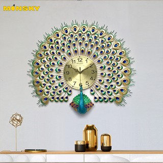 Mua Đồng hồ treo tường MONSKY GCLOCK loại 65x75(cm) cao cấp làm từ kim loại sơn tĩnh điện chạy máy kim trôi chuẩn (1812-D12)