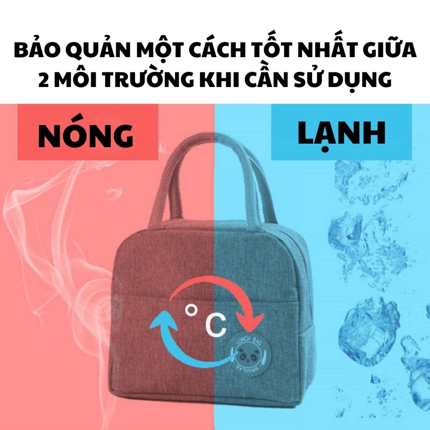 Túi đựng hộp cơm, túi giữ nhiệt cao cấp - Chống thấm, Giữ nhiệt nóng lạnh - Mian Mart