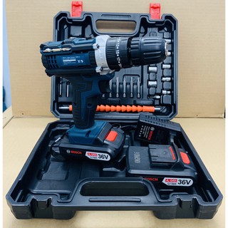 Máy khoan pin 36V Bosch 3 chức năng có búa,khoan bắn vít, tặng 24 chi tiết phụ kiện kèm theo mũi bắn vít
