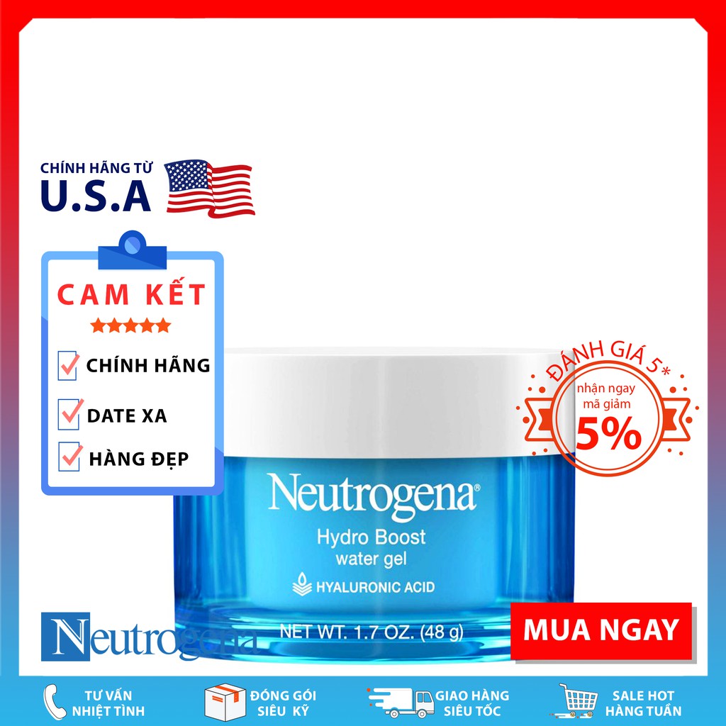 Kem Dưỡng Ẩm Neutrogena® Hydro Boost Water Gel with Hyaluronic Acid (48g)