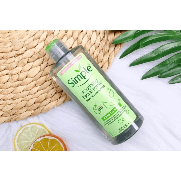 Nước hoa hồng Simple Toner làm dịu, cân bằng độ ẩm cho da - lành tính không chứa cồn 200ml - Balan Shop