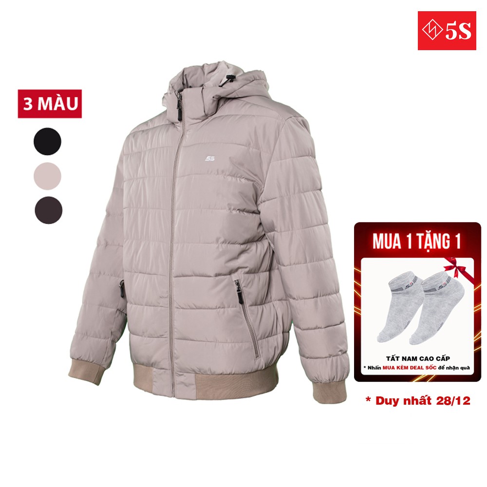 Áo Khoác Nam 5S (3 màu), Kiểu Dáng Bomber Có Mũ, Phao Chần Bông Siêu Ấm, Bo Chun Gọn Gàng, Cử Động Thoải Mái (20022-03)