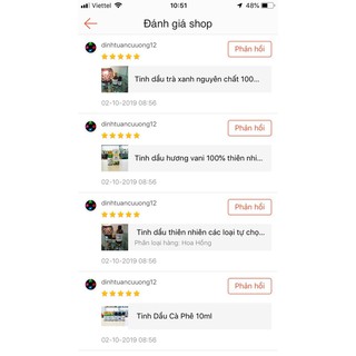 Tinh dầu thiên nhiên các loại tự chọn (10ml) - Viện hàn lâm KHVN sản xuất