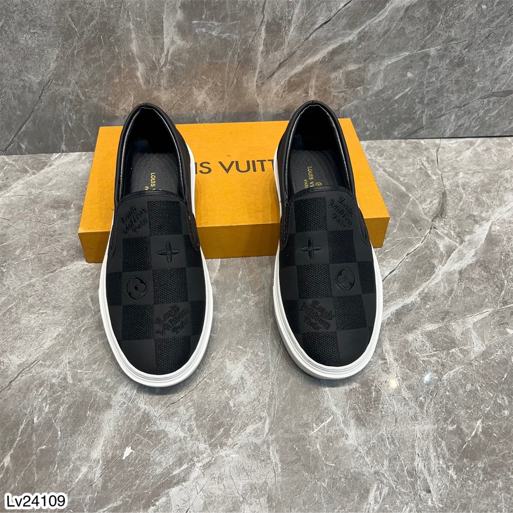 Giày Lười Nam Di.or In Họa Tiết Dập Vân Cao Cấp - Giày Lười Lv Cao Cấp Dành Cho Nam DT FASHION MENWEAR