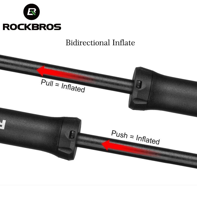 Ống bơm lốp xe đạp ROCKBROS mini áp suất 80Psi tiện dụng cao cấp