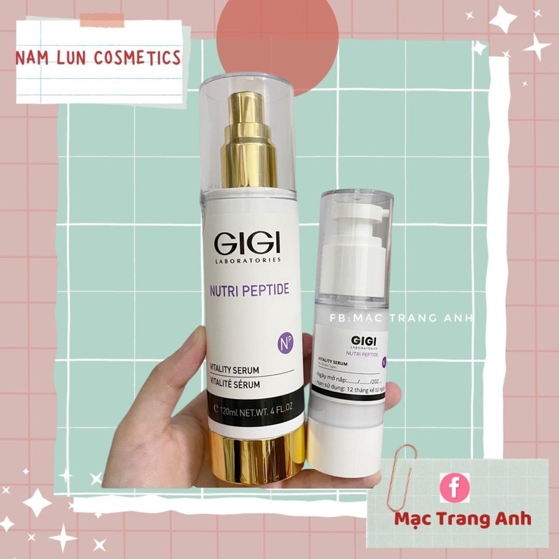 Serum phục hồi căng bóng da Gigi nutri peptide 20ml