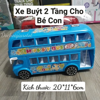 Xe buýt 2 tầng có trớn đồ chơi giáo dục sớm cho bé con (Ảnh thật)