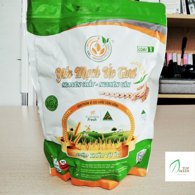 Yến Mạch Úc Tươi Nguyên Chất Nguyên Cám Giảm Cân Hàng Loại 1 Date Mới 1 kg