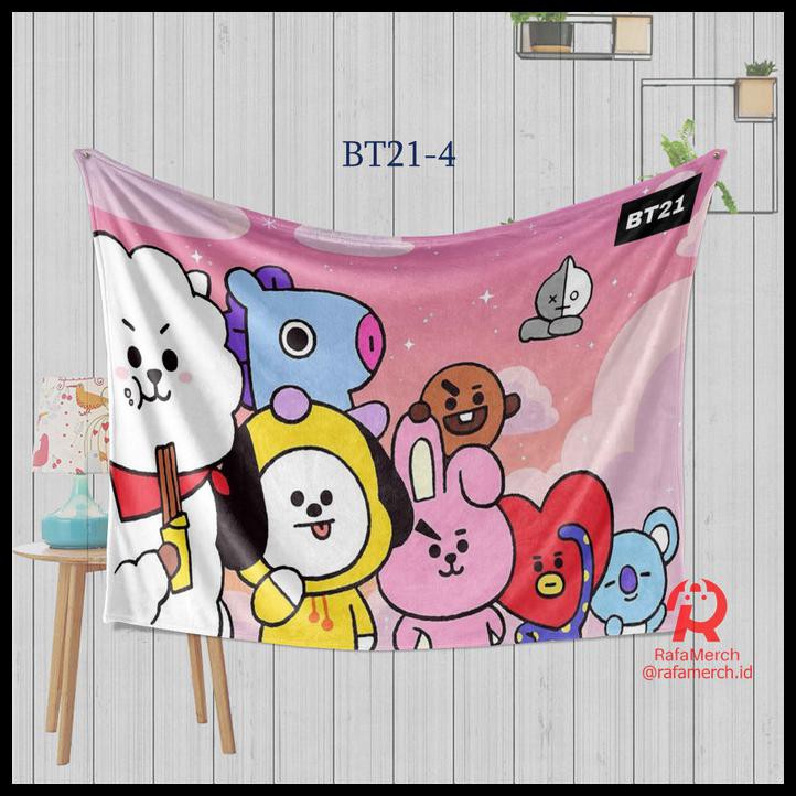 Chăn In Hình Bt21 Bts Series - Bt21-1 Nhỏ Kkb426