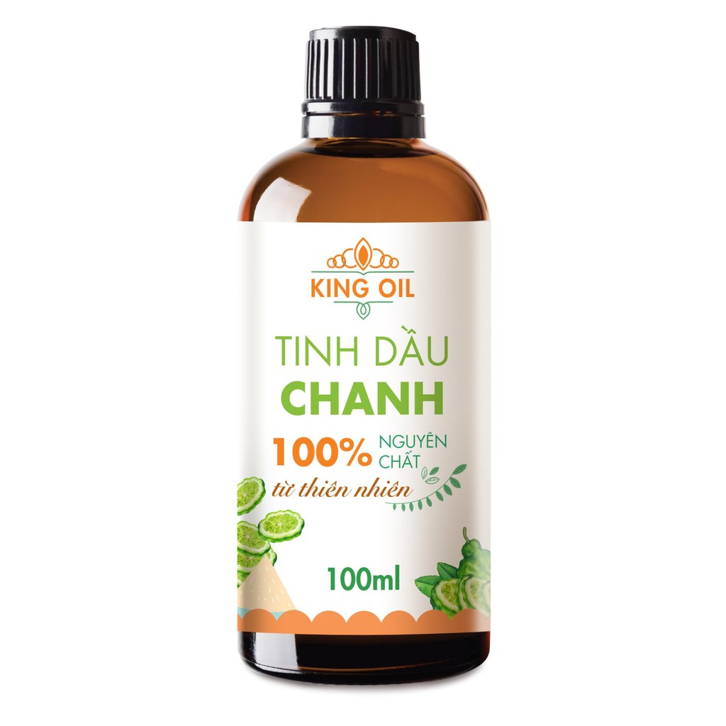 Tinh dầu Vỏ Chanh tươi KingOil nguyên chất 100% từ thiên nhiên, xông phòng, thơm phòng, thư giản, đuổi muỗi, khử khuẩn