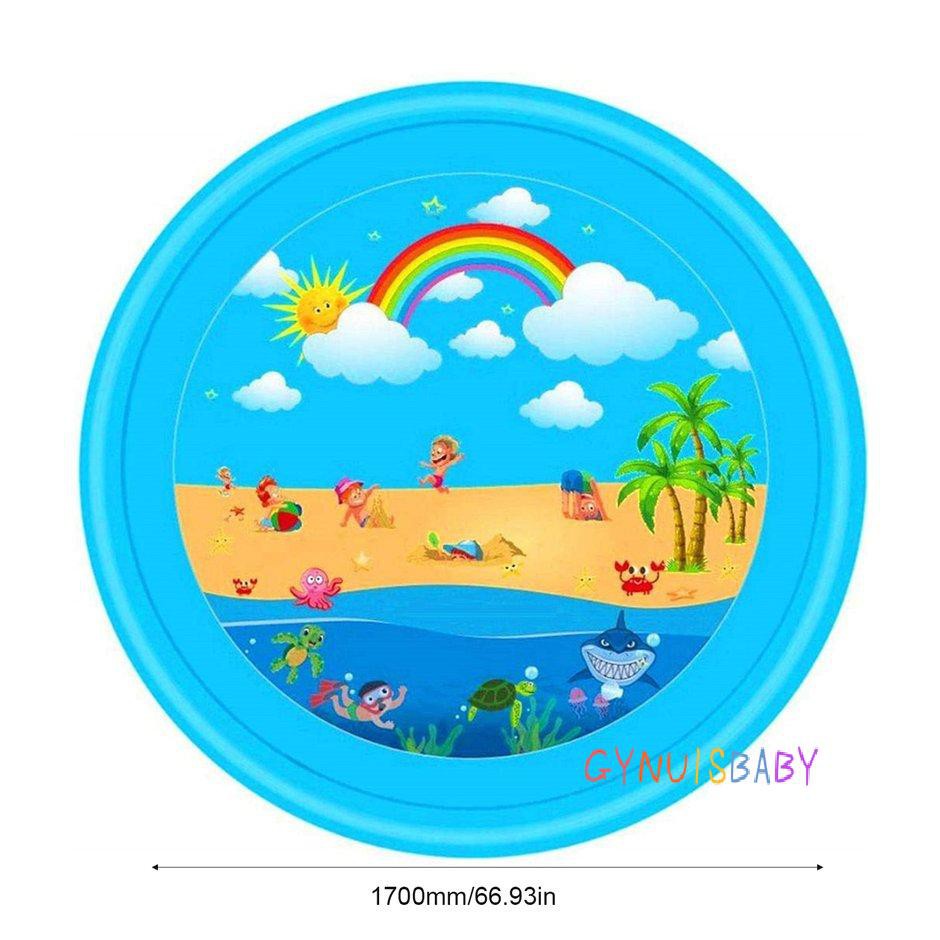 【GYB】Water Fountain Mat Rainbow Ocean Animal Fountain Pool Splash Pad Paddling Pool