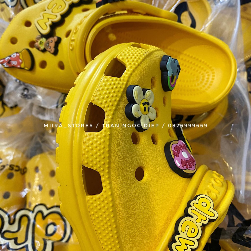 Dép xốp Crocs DREW HOUSE BEST QUALITY YELLOW - vàng