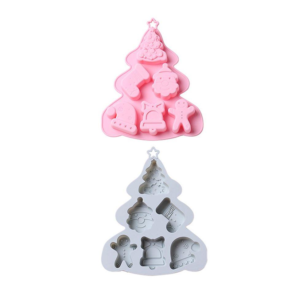 ZAIJIE24 Khuôn Làm Bánh 6 Lỗ Tạo Hình Chủ Đề Giáng Sinh