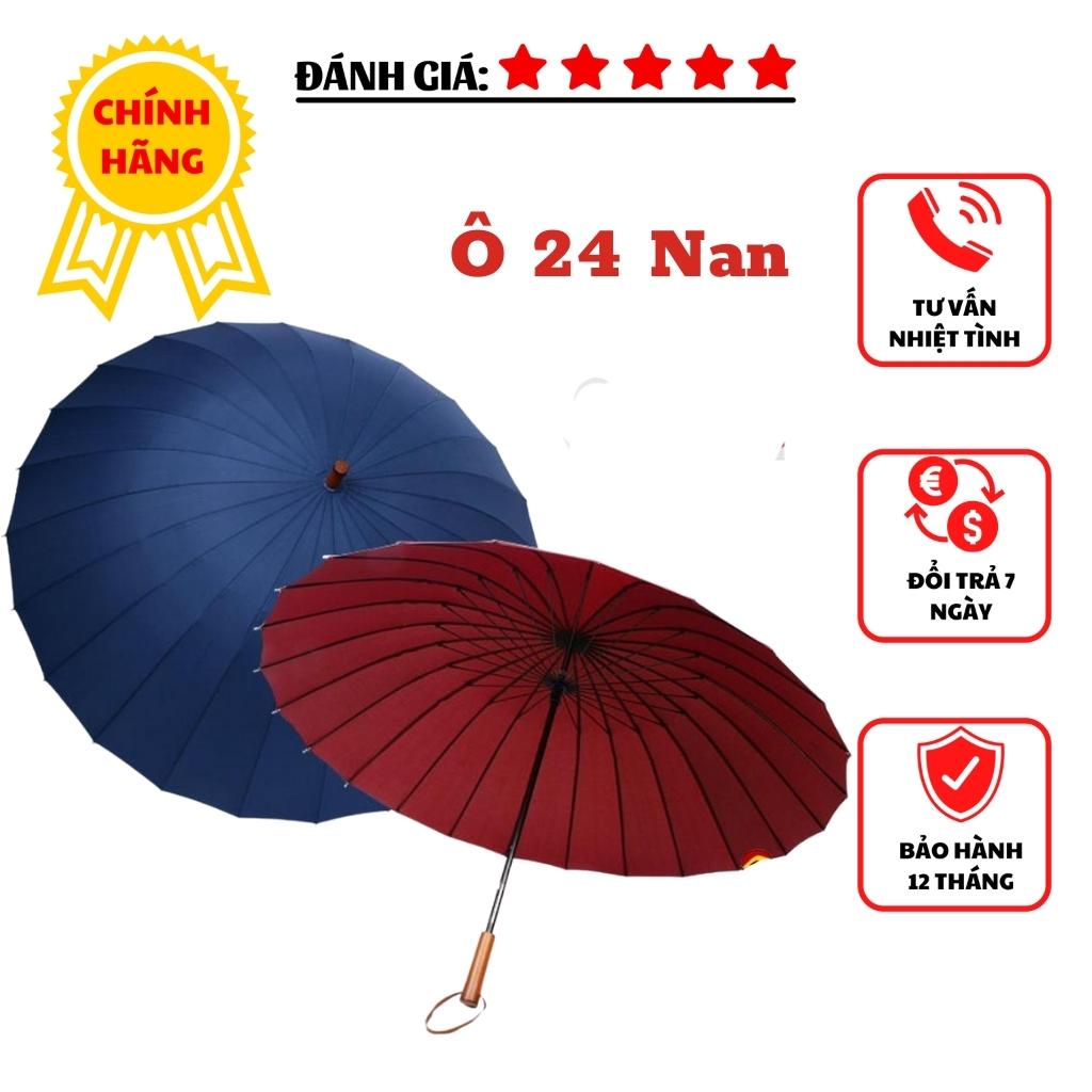 Ô Dù đi mưa siêu to 24 nan siêu cứng, chắc chắn, chống tia UV, không bị lật