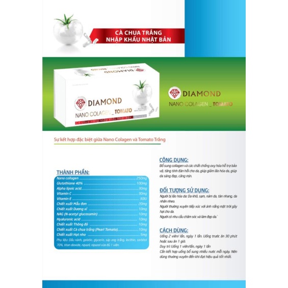 Viên Uống NANO COLLAGEN DIAMON