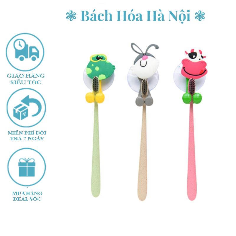 Kẹp Bàn Chải Đánh Răng Hút Chân Không Hình Con Thú Dễ Thương, Ngộ Nghĩnh, Nhỏ Gọn, Dễ Sử Dụng