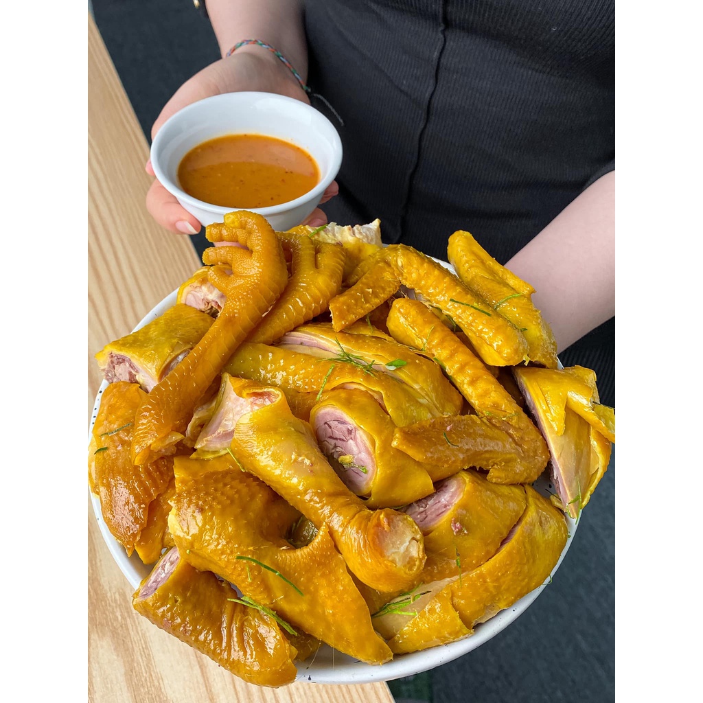 Gà ri ủ muối hoa tiêu nguyên con/gà hun khói dai ngon đậm đà kèm nước chấm/ tiện lợi bữa nhậu, ăn liền, Now ship Hà Nội