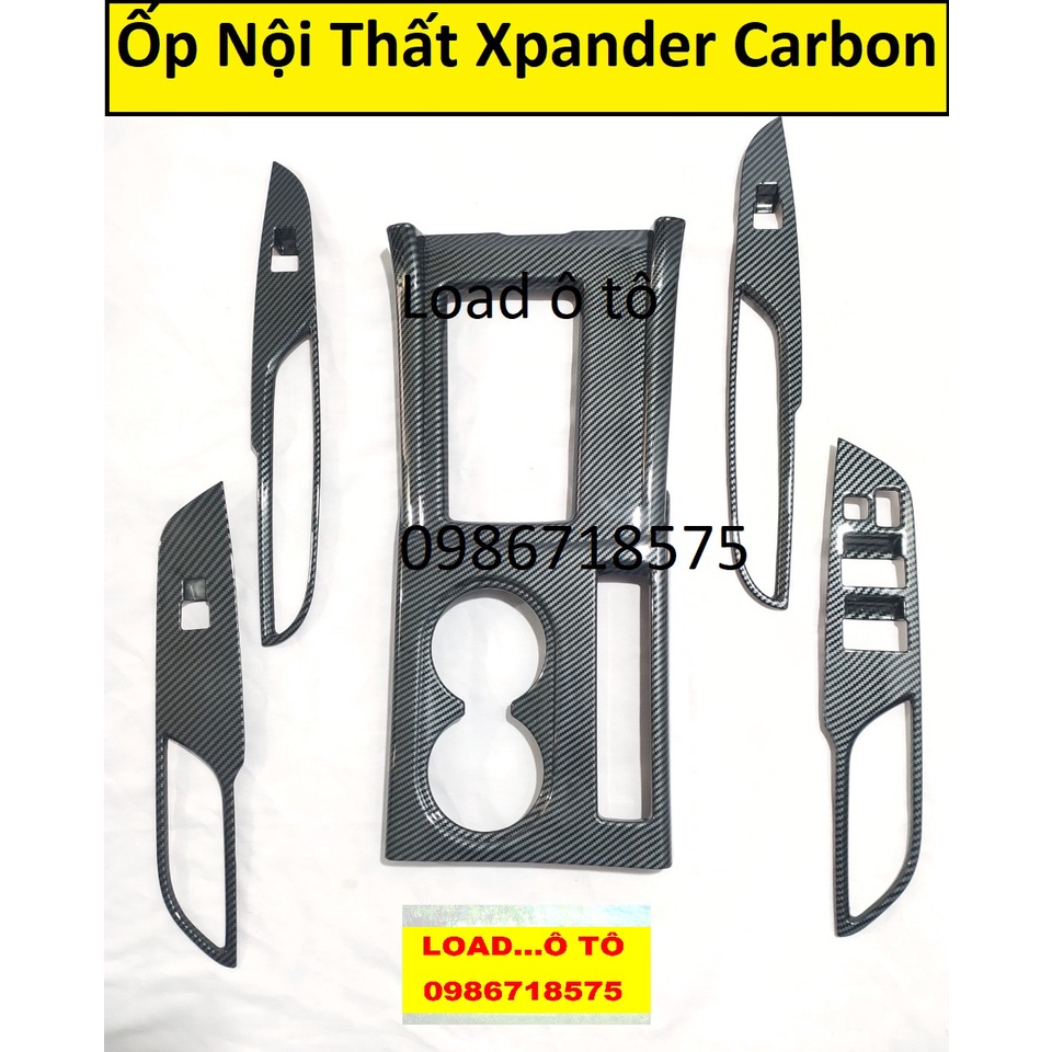 Ốp Nội Thất Xe Xpander, Xpander Cross 2022-2018 Mẫu Carbon, Vân Đá Nhựa ABS Cao Cấp