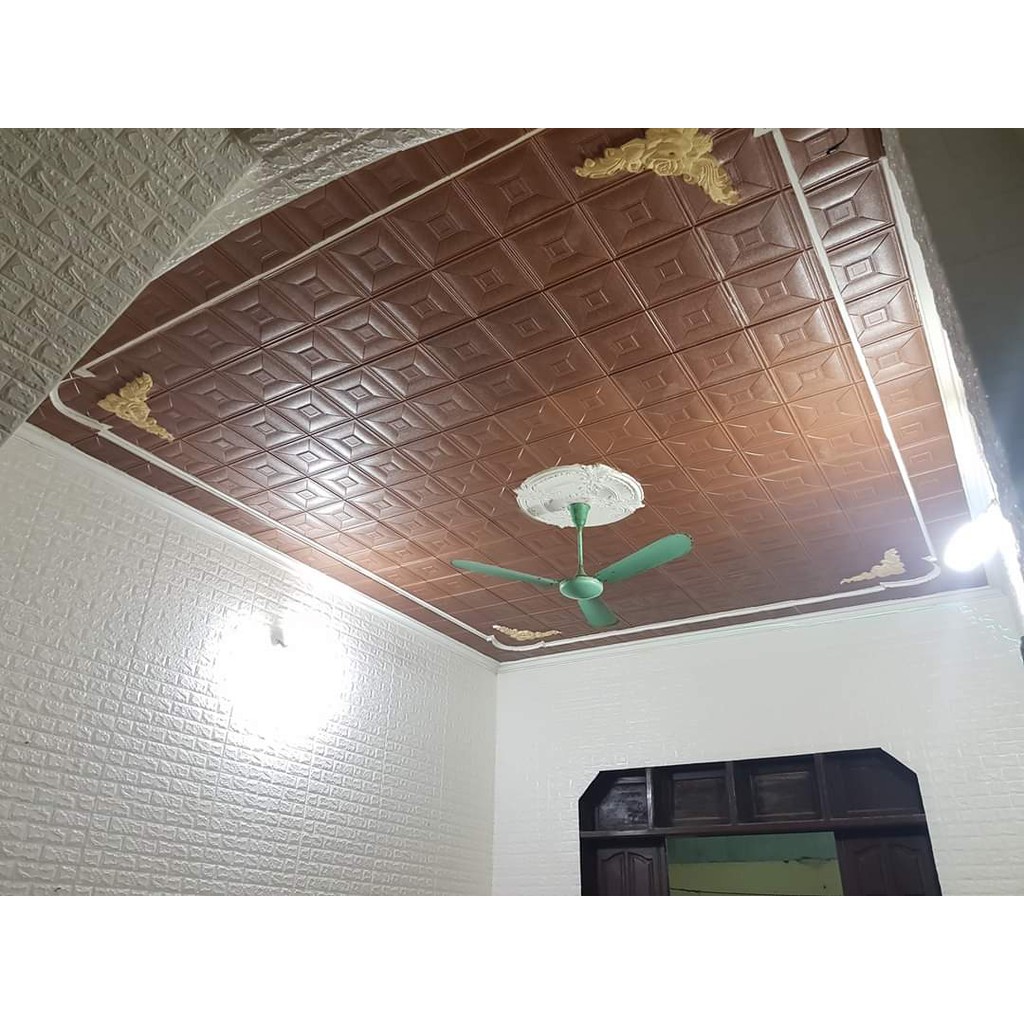 Siêu Rẻ_Xốp Dán Tường 3D Giả Da Loại 1
