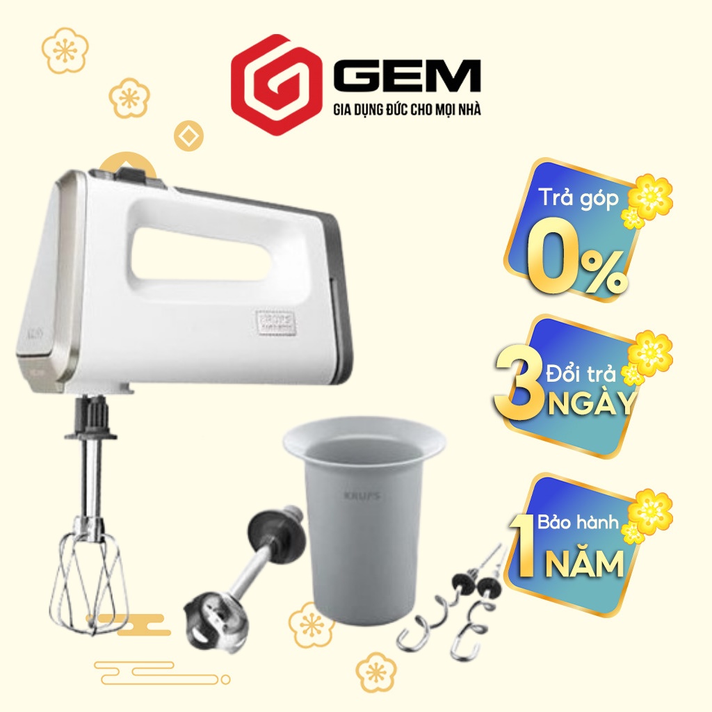 Máy xay trộn bột đa năng cầm tay KRUPS 3in1 mã 9000 series HANDMIXER