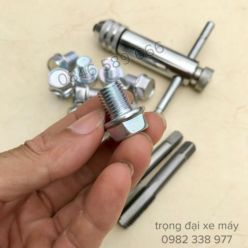 Bộ Cấy Ren Nhớt  13mm,Khắc Phục Tình Trạng Ốc Xả Nhớt bị Tuôn Răng | Trọng Đại Xe Máy