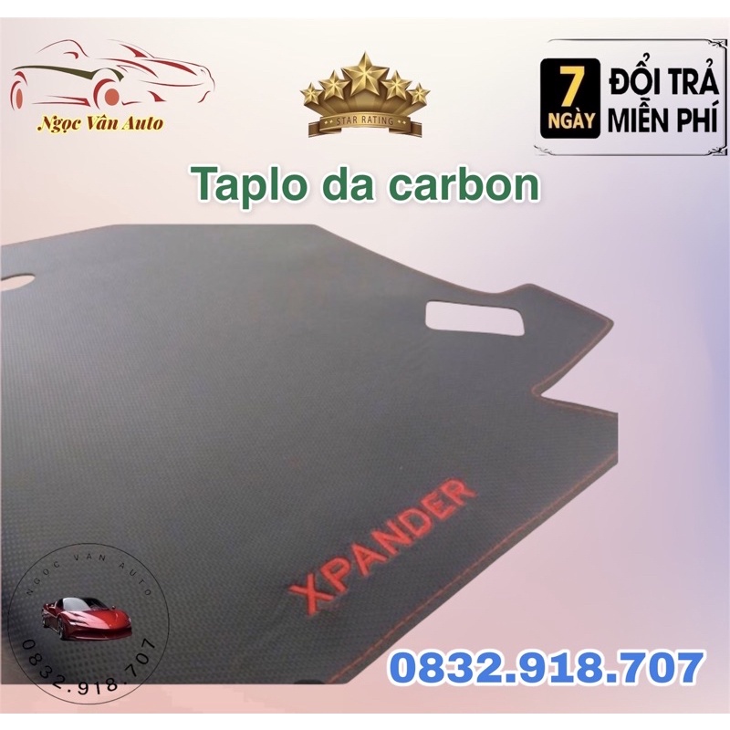 Thảm Taplo Da Xpander 2018-2019-2020-2021 Da carbon cao cấp