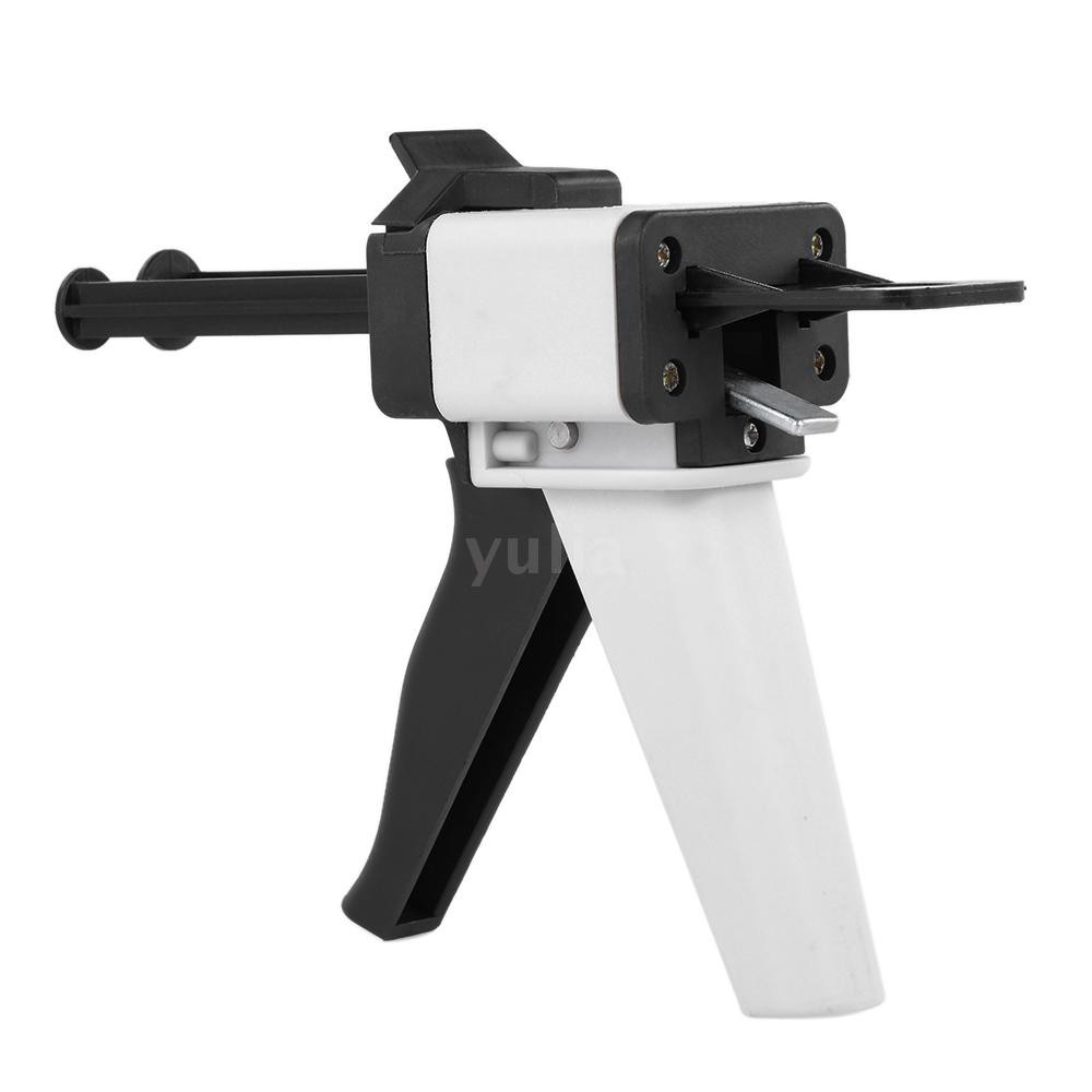 YULA Dental Impression Mixing Dispensing Universal Dispenser Gun Silicon Rubber Dispenser Gun1:1 /1:2 50ml