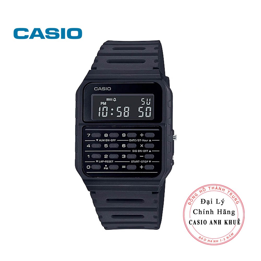 [Mã FARSBR243 giảm 15% đơn 249K] Đồng hồ nam điện tử Casio CA-53WF-1BDF dây nhựa