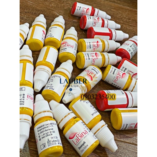 Mực phun xăm Labina _ Zitronengelb .Mực chính hãng nhập khẩu trực tiếp từ ĐỨC