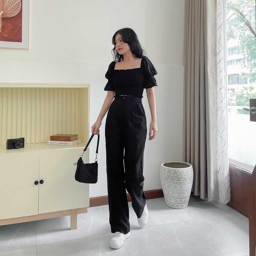 QUẦN TÂY SUÔNG XẾP LY ZAREEN TRS17 ĐEN
