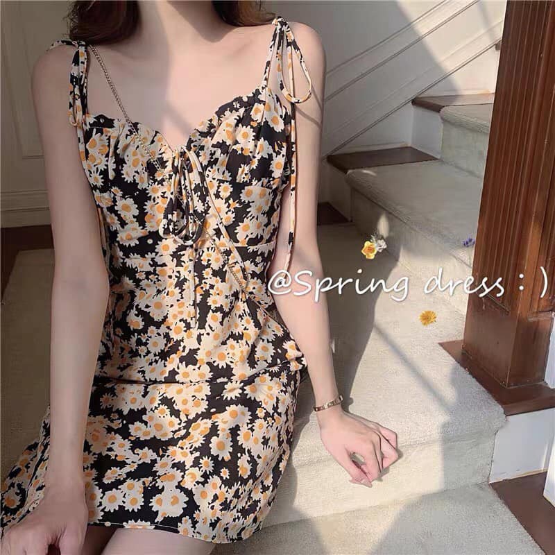 Set yếm 2 món hoa cúc xếp ly ngực. Áo cotton lụa 4c váy yếm đũi lụa. | BigBuy360 - bigbuy360.vn