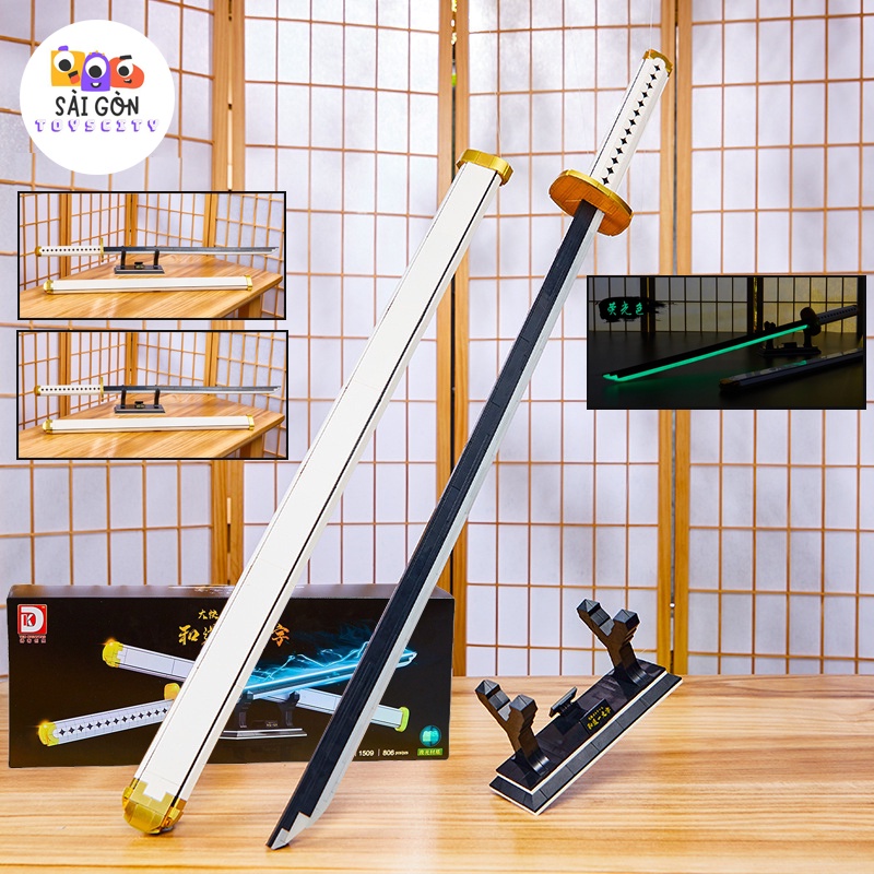 Đồ Chơi Lắp Ráp Mô Hình Thanh Kiếm KATANA Wado Ichimonj Dạ Quang Của Zoro Trong Đảo Hải Tặc DK1509 Với 806 PCS