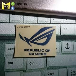 Sticker logo Republic Of Gamers (ROG) bạc