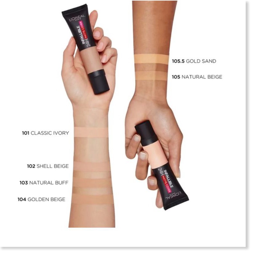 [Mã giảm giá] Kem Nền Kiềm Dầu, Lâu Trôi L'Oreal Infallible 24H Matte Cover Foundation SPF16 PA+++ 35ml | BigBuy360 - bigbuy360.vn