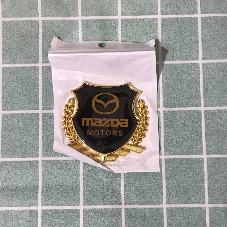 Logo Bông Lúa Đủ Thương Hiệu Dán Trang Trang Trí Ô Tô, Xe Máy [ Viền Vàng ]