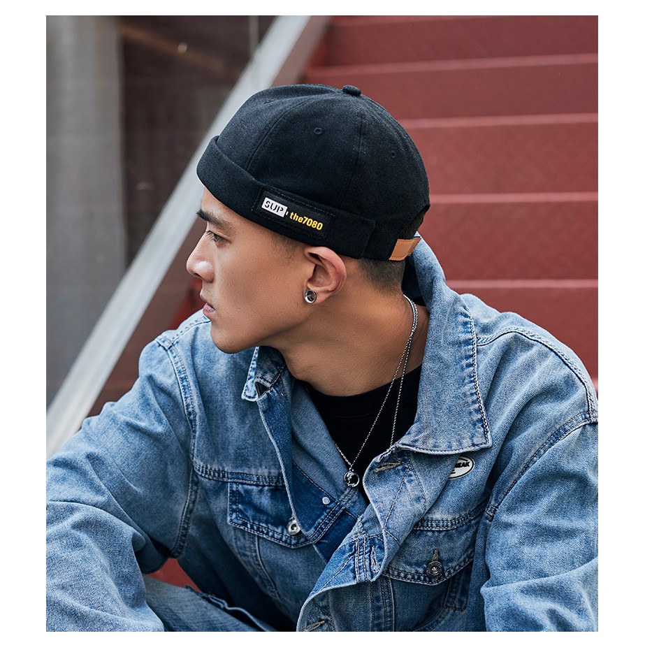 [Mã FAMARAL1 giảm 10K đơn 50K]Mũ quả dưa địa chủ beanie in chữ SUP the 7080 – LOPDOP OFFICAL