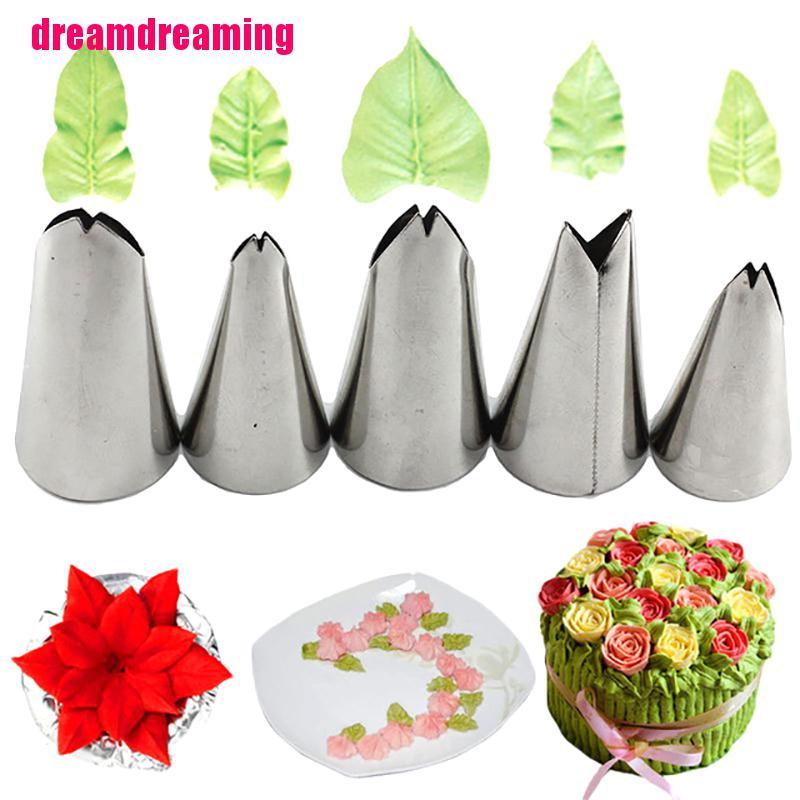 Bộ 5 dụng cụ trang trí bánh kem bằng inox chuyên dùng