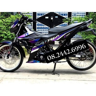 Tem rời Crom Satria tím mộng mêi. Tem 3 lớp cao cấp bao bay màu