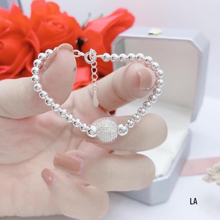 Lắc tay bi bạc ta cho bé yêu- Lắc kèm hoa văn siêu đáng yêu