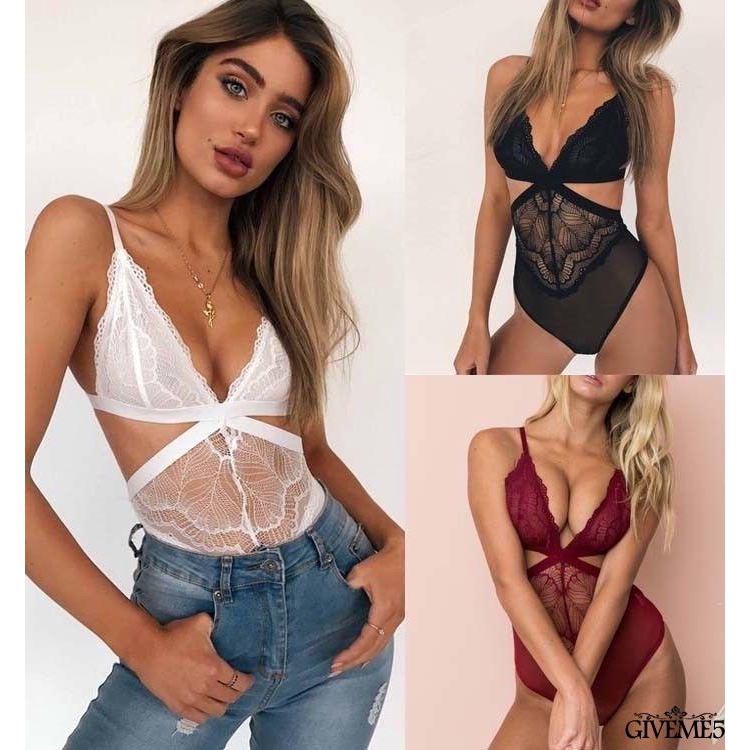 Bộ Bodysuit Ren Xuyên Thấu Gợi Cảm