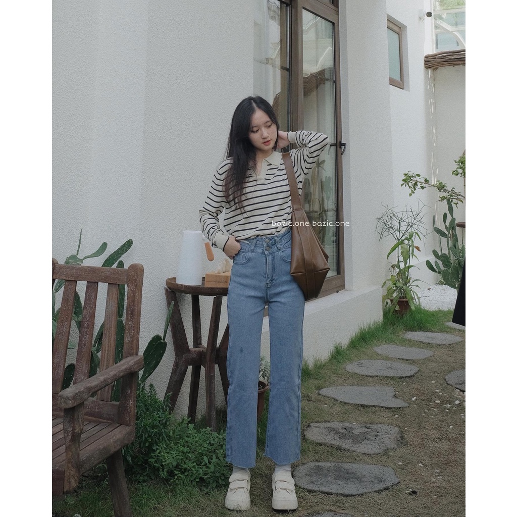 Quần jean hai cúc cắt gấu SV141