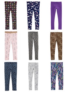 Quần leggings Carters xuất xịn (set 4 chiếc)