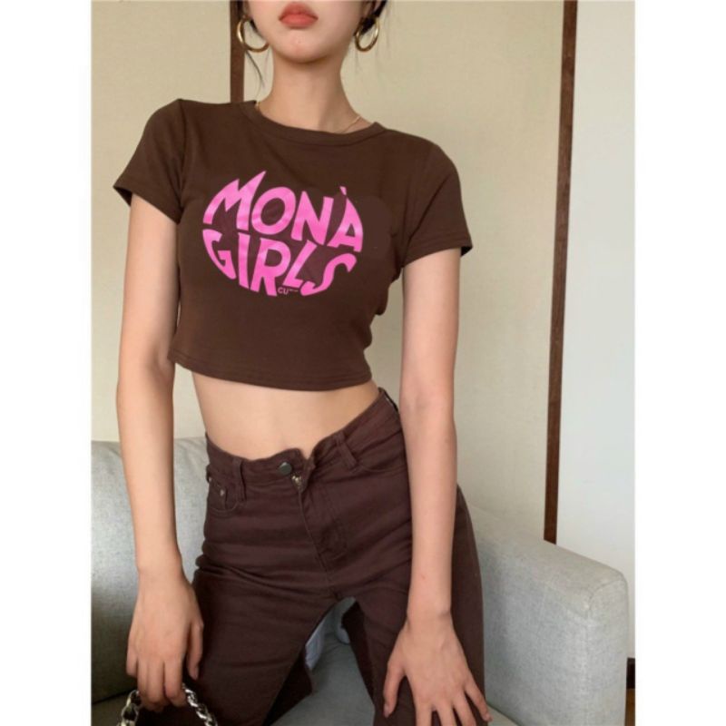 Áo thun croptop Mona Girls | BigBuy360 - bigbuy360.vn