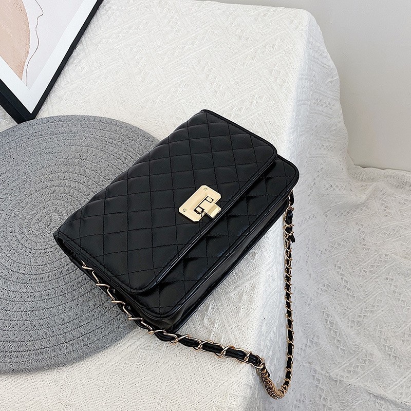 Túi xách nữ đẹp đeo chéo trần trám CNK size 20 khóa gập cao cấp CV22