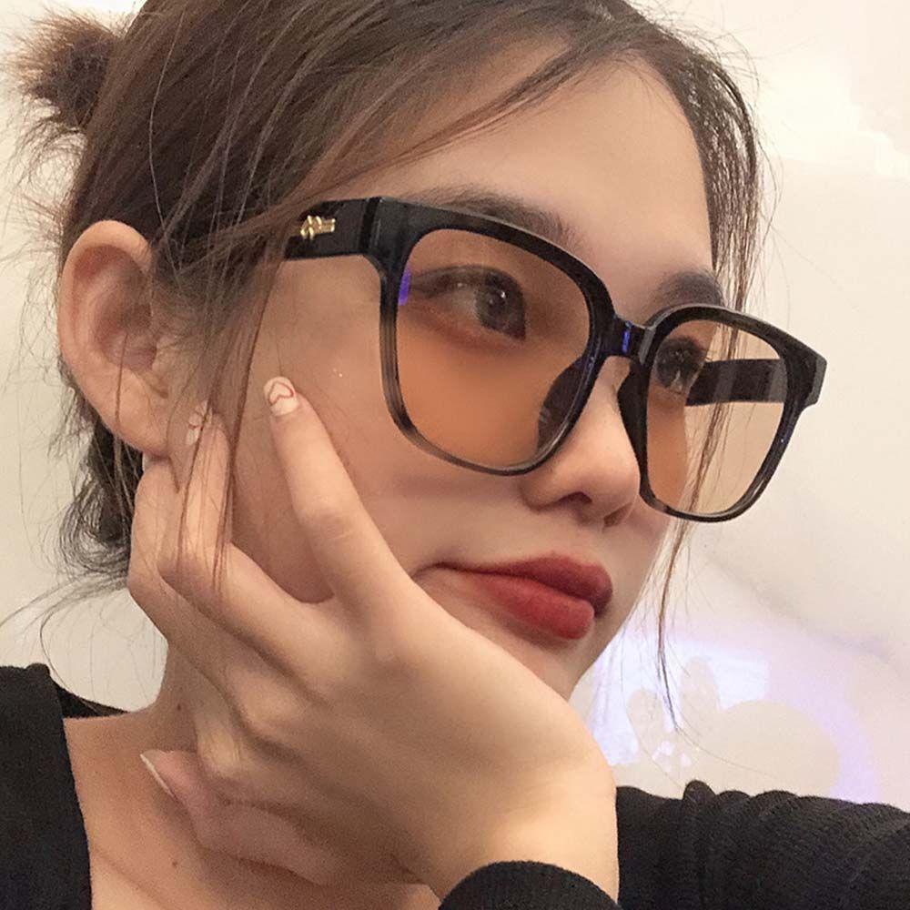 JARRED Kính Mát Gọng Vuông Lớn Bằng Kim Loại Màu Hồng / Xám Đen Sang Trọng Cho Nữ